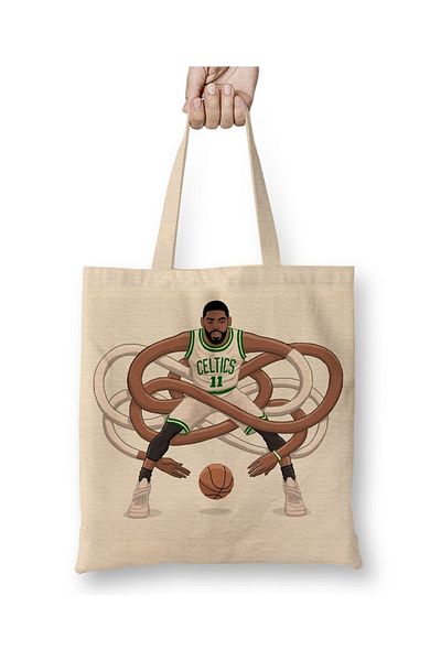 Baskı Dükkanı Υφασμάτινη τσάντα Gnarly Kyrie Celtics με μακριά λαβή