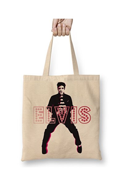 Baskı Dükkanı حقيبة قماش كينج كونج أون ووتر بمقبض طويل