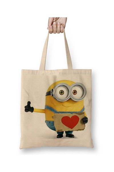 Baskı Dükkanı Minion Minions 03 Geantă de pânză cu mâner lung