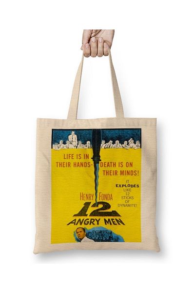 Baskı Dükkanı Twelve Angry Men 12 Angry Man υφασμάτινη τσάντα με μακριά λαβή