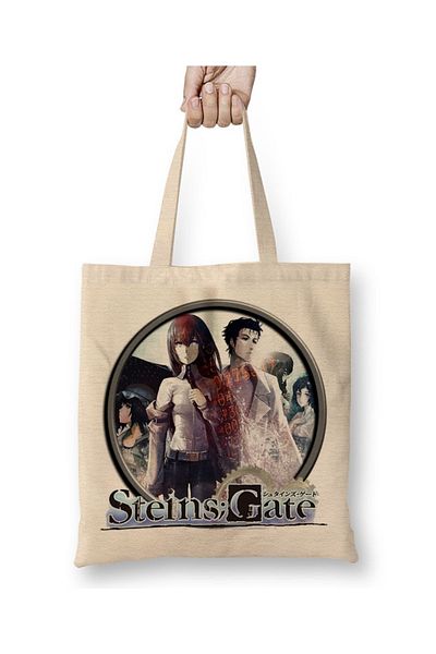 Baskı Dükkanı Υφασμάτινη τσάντα Steins Gate με μακριά λαβή