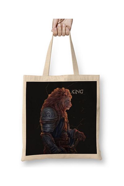 Baskı Dükkanı Υφασμάτινη τσάντα Lion King με μακριά λαβή