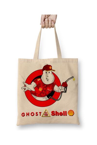 Baskı Dükkanı Ghost In The Shell tkanina Torba duga Sa ručkom