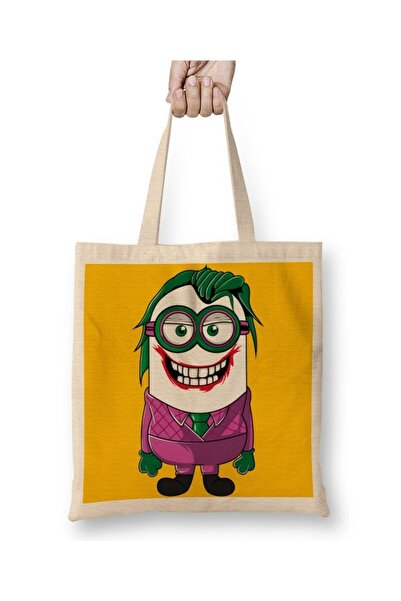 Baskı Dükkanı Geantă din pânză Joker Minion cu mâner lung