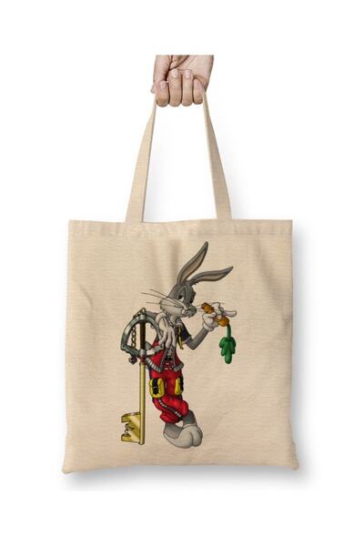Baskı Dükkanı Looney Tunes Kralj Bugs Bunny Tkanina Torba Duga Sa ručkom