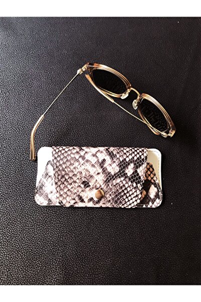 ViP GiFT Glasses Case Glasses Container Genuine Leather Snake