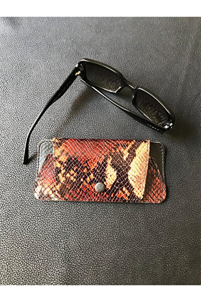 ViP GiFT Glasses Case Glasses Container Genuine Leather Snake