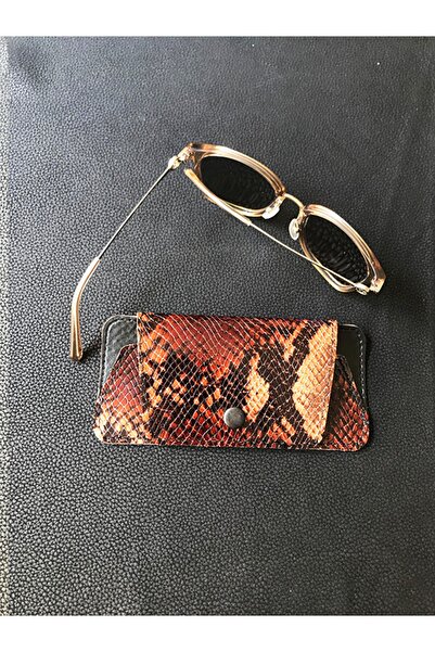 ViP GiFT Glasses Case Glasses Container Genuine Leather Snake