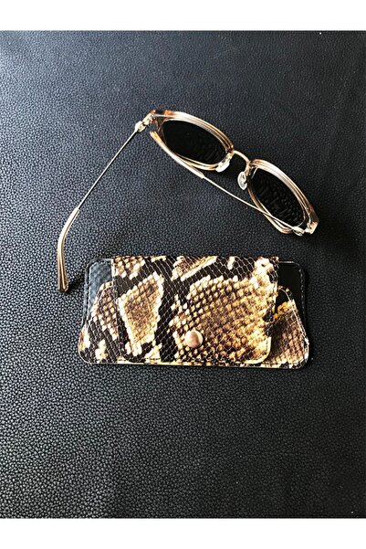 ViP GiFT Glasses Case Glasses Container Genuine Leather Snake