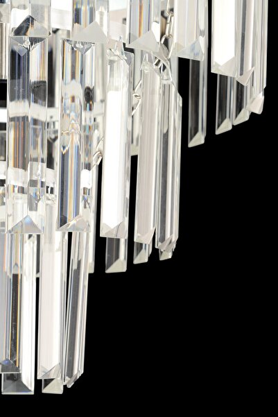 KUZEY AYDINLATMA Çağla 3 Lü Beyaza Krom Yaldızlı 30 Luk Modern Avize