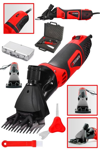 STEİNER Alman 4000 W Devir Ayarlı Çelik Şanzuman Bakır Sargılı Koyun Kırkma Kırpma Makinesi Alüminyum Çanta