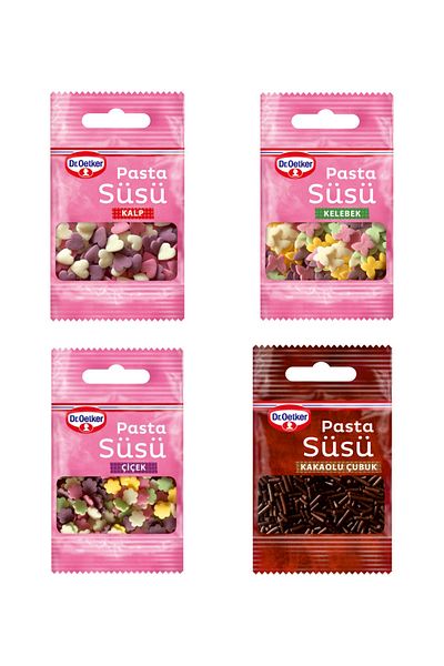 Dr. Oetker Cake Decoration Candy Stick-Heart-Butterfly-Cocoa Stick Set of 4