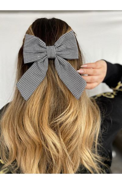 Mathilda Aksesuar Houndstooth Patterned Hair Clip
