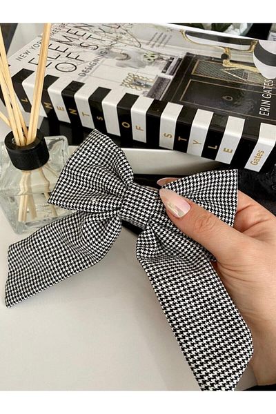 Mathilda Aksesuar Houndstooth Patterned Hair Clip