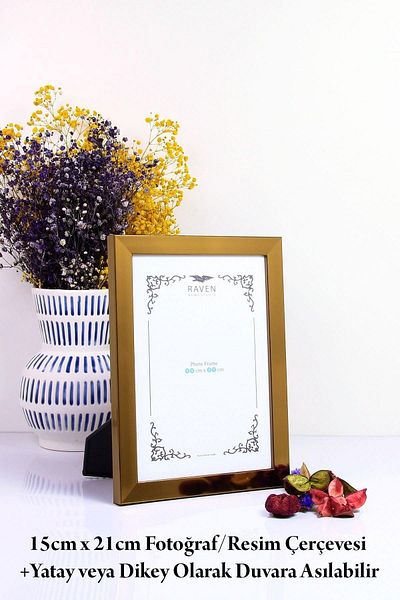 Raven 15cm X 21cm Picture, Photo, Document, Poster, Paper Frame with Adjustable Stand and Wall Mount.