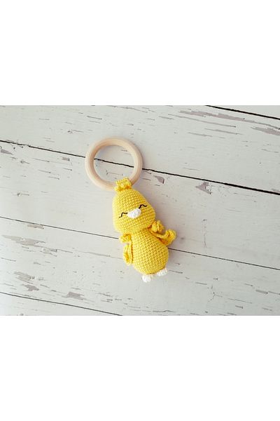 CARMELİNA Bird Amou Rattle, Knitted Toy, Amigurimi