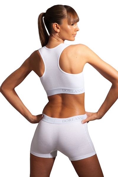 Doreanse Pantaloni scurți sport pentru femei Boxer 8110 |   alb
