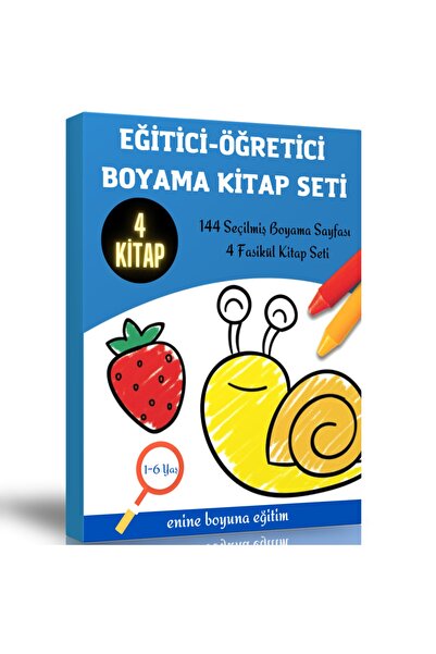 Enine Boyuna Eğitim Educational-Tutorial Coloring Book Set (144 Coloring Pages)