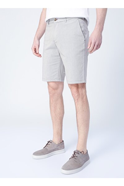 Fabrika Sezy Low Waist Slim Fit Striped Mink Men's Bermuda Shorts