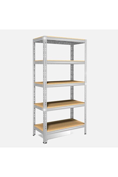 Sadece Nette Metal Ahşap Raf Seti 120x50x180 Galvaniz