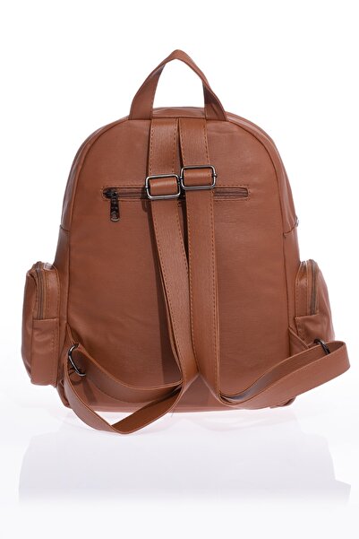By Hakan Mega-505 Washing Leather Women's Backpack Bag Tan