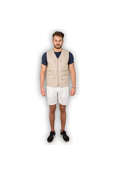 m modası Erkek Çok Cepli Yazlık Avcı Yelek