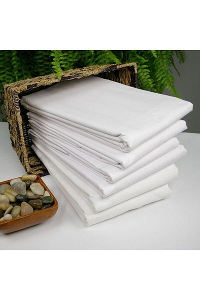 Lotusline Home Oversized (240*260) Ranforce Απλό Λευκό Πολυτελές Βαμβακερό σεντόνι Μαξιλαροθήκη 2 Τεμάχια (50*70)