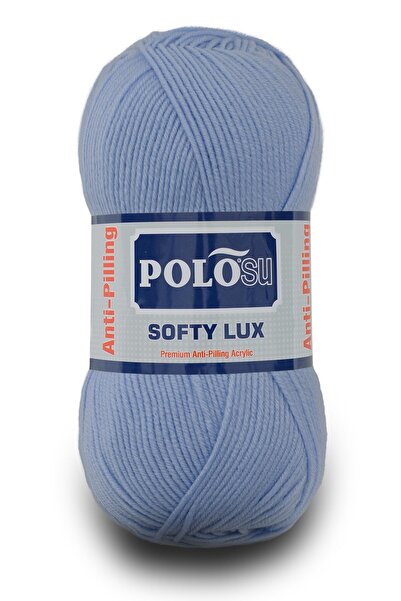 Polosu Softy Lux Premium Anti-pilling Örgü Ipliği 442 Açık Bebe Mavi