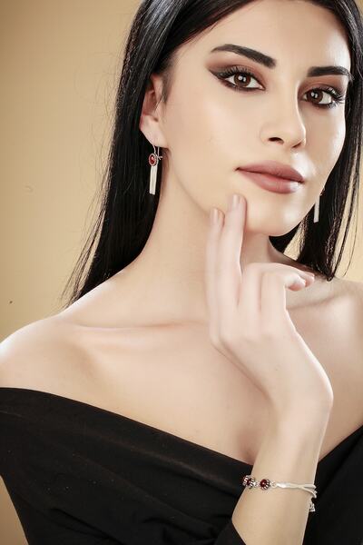 Doğan Silver 925 Ayar Midyat Hasırı Gümüş Küpe Dgn21381