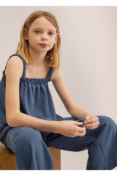 MANGO Kids Tricou Albastru Pentru Copii