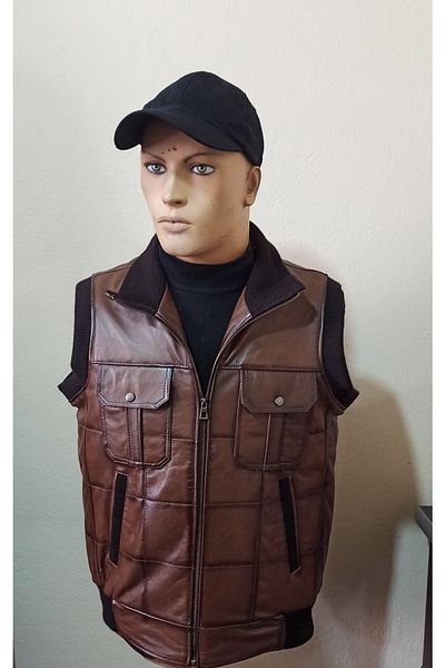 Savran Deri Knitwear Tan Vest