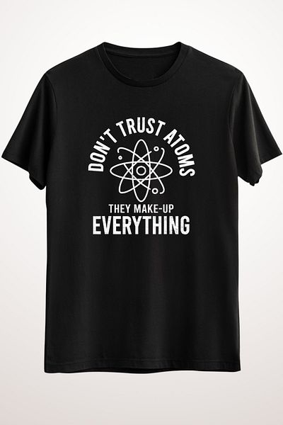 GreenMint Men's Black Atoms Make-up Everything Chemist Chemist Scientist Physics - Ds1977