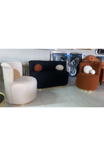 S Home Design Concept Cookie 2 1 1 Balkon Bahçe Takımı / Çay Seti, Teddy, Krem