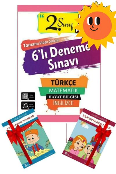Ata Yayıncılık 2. Sınıf 6'lı Poşet Deneme Sınavı+süper Hikayeler