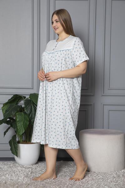 SEBOTEKS Cămașă de noapte pentru mamă cu mânecă scurtă din bumbac pieptănat 100% bumbac 160