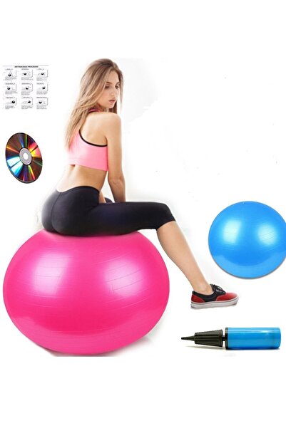TeknoClass Pilates Topu 65 Cm Mini Plates Top 20 Cm Denge Yoga Spor Egzersiz ...