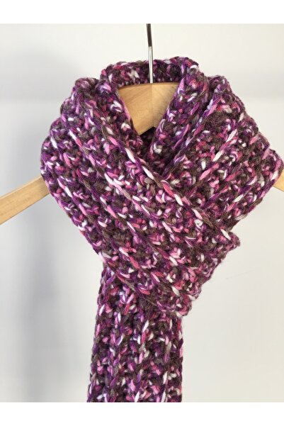 Mora Örgü وشاح Mora Knit مصنوع يدويًا من الصوف متعدد الألوان