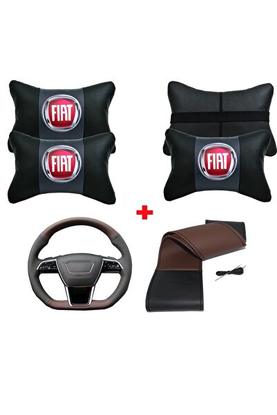 AYAZGURUP Fiat Egea Cross Uyumlu Dikmeli Direksiyon Kılıfı Oto Boyun Yastığı ...