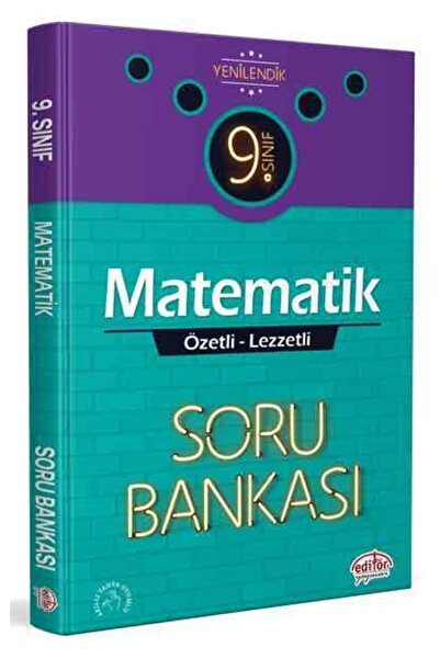 Editör Yayınevi Editör 9. Sınıf Vip Matematik Özetli Lezzetli Soru Bankası Ye...