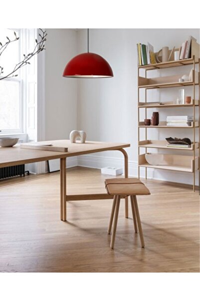 demet habek mylights Rustik Vintage Retro Kırmızı Içi Beyaz Metal Sakıt Avize...