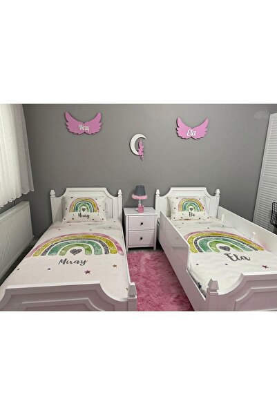 Keçeli parti hayalleri Bebek Çocuk Odası Abajur Gri Tül Sarma Pembe Tüylü