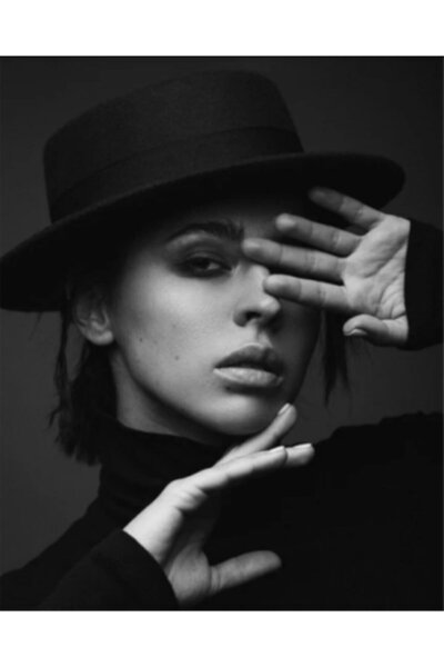 Shopiolog Γυναικείο Μαύρο Καπέλο Γόνδολα Προστασία Κουτί Αποστολή