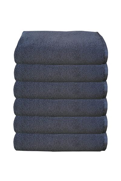 Hepsine Rakip Pack of 6 Microfiber Dye-Proof Hairdresser Hair Towels 50X90 cm