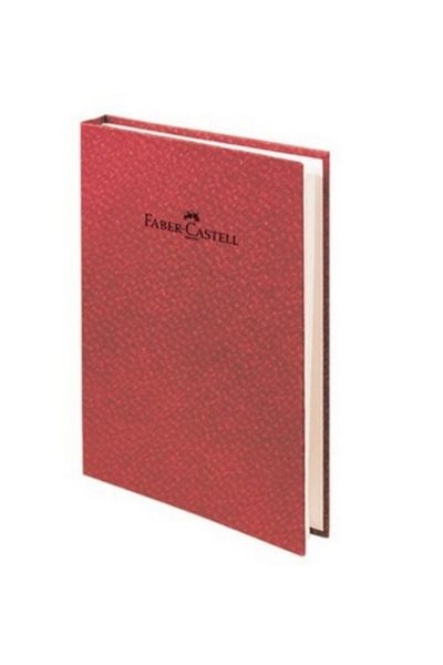 Faber Castell دفتر ملاحظات من سلسلة الخيزران مقاس A6 مبطن باللون الأحمر