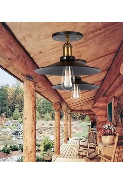 RİOLİGHT Retro Metal Plophonier Chandelier Hat - 28cm, 1 Piece, Price is