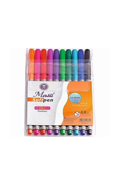 Masis Softpen Fineliner 10 Pack