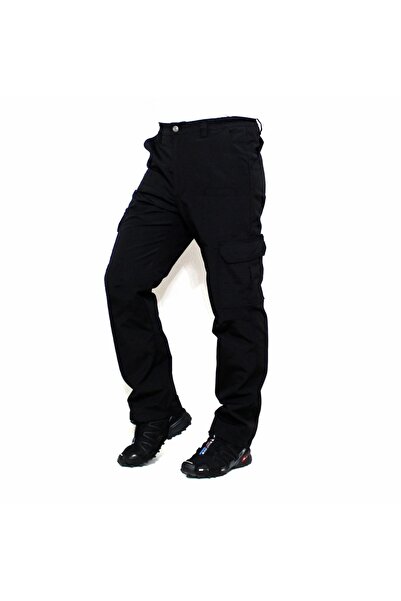 Mudwill Μαύρο Ripstop Tactical Παντελόνι με Τσέπες Cargo