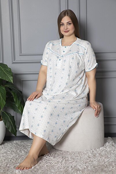 SEBOTEKS Cămașă de noapte pentru mamă cu mânecă scurtă din bumbac pieptănat 100% bumbac 140