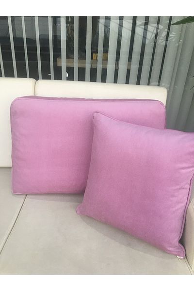 AYPETEKS Μαξιλάρι πλάτης / Μαξιλάρι Ροζ Σκόνης 90x45cm Ύφασμα Raschel