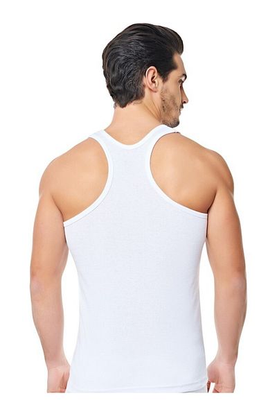 Seher Yıldızı Σετ 6 ανδρικών αθλητικών εσώρουχων White Rib-ser0058-6s